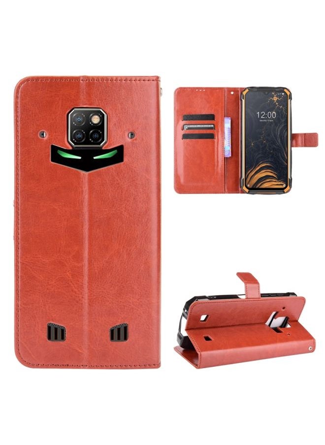 Generic Case Cover For Doogee S88 Plus / S88 Pro Crazy Horse Texture Horizontal Flip Leather Case with Holder & Card Slots & Lanyard Brown 
