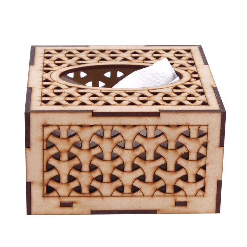 DLEIN Handcrafted Wooden Napkin Holder for Dining Table Tissue Paper Holder by DLEIN Tissue 113 - Image 2