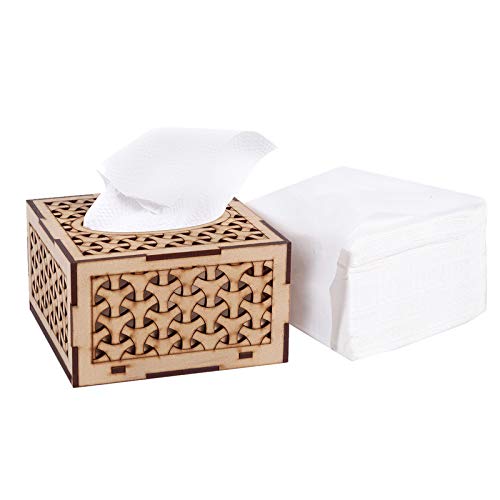 DLEIN Handcrafted Wooden Napkin Holder for Dining Table Tissue Paper Holder by DLEIN Tissue 113 - Image 3