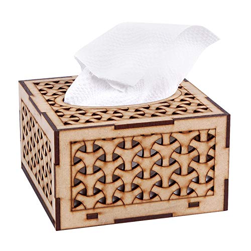DLEIN Handcrafted Wooden Napkin Holder for Dining Table Tissue Paper Holder by DLEIN Tissue 113 - Image 1