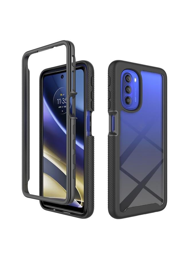 اس-توب جراب لهاتف Motorola Moto G51 5G، جراب هاتف PC شفاف من مادة TPU بلون سادة، بتصميم سماء مرصعة بالنجوم - Image 1