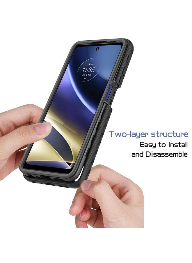 اس-توب جراب لهاتف Motorola Moto G51 5G، جراب هاتف PC شفاف من مادة TPU بلون سادة، بتصميم سماء مرصعة بالنجوم - Image 5