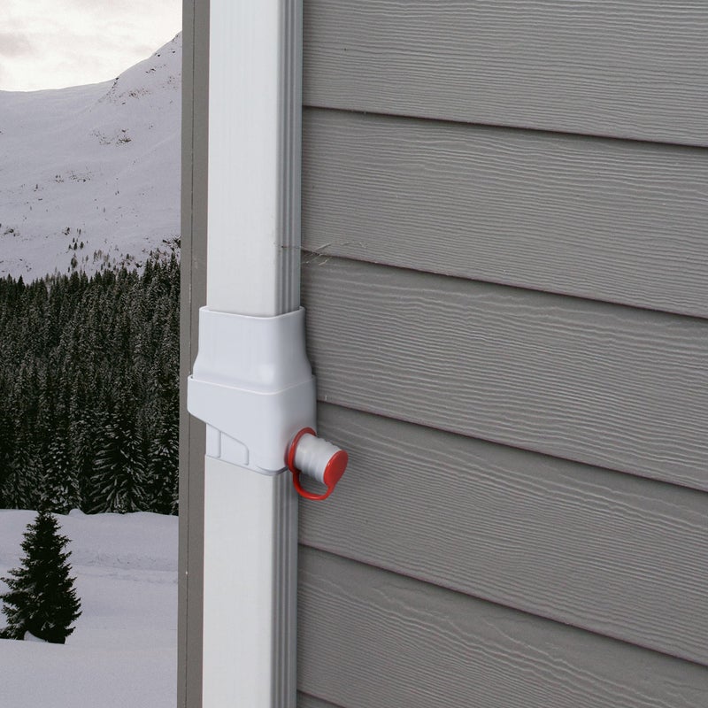 Rainwater Collection System 2set White - Easy Installation Rainwater Diverter for Garden Irrigation Water Conservation - Image 2