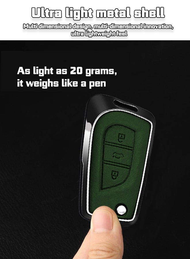 تويوتا Toyota مفتاح السيارة الخاصة 1 : 1 تصميم وتطوير جلد البقر و سبائك الزنك المواد تشكل مظهر أنيق ، ومقاومة التآكل ، ومكافحة السقوط أفضل حماية مفاتيح السيارة الأصلية - Image 3