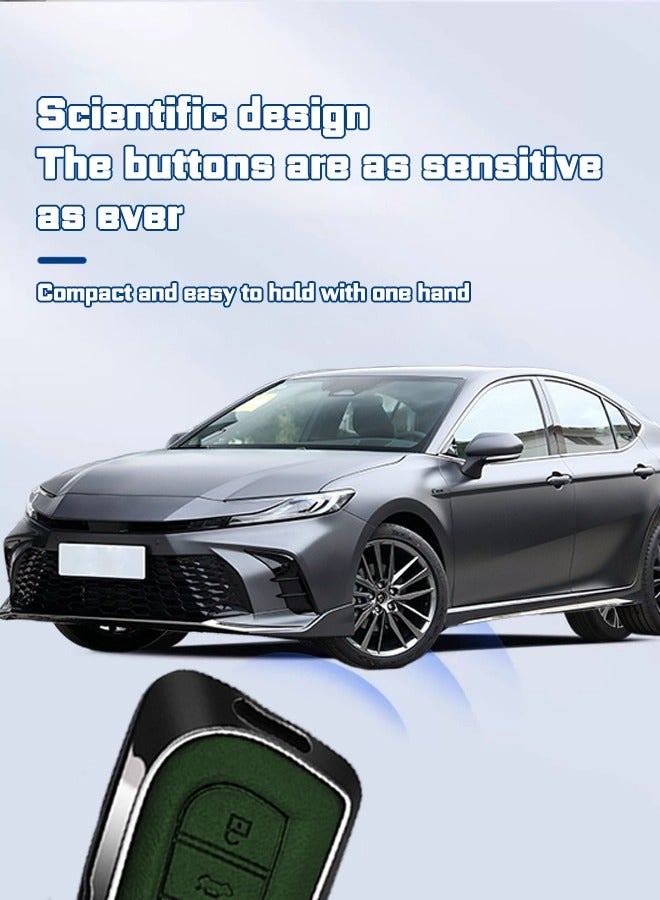 تويوتا Toyota مفتاح السيارة الخاصة 1 : 1 تصميم وتطوير جلد البقر و سبائك الزنك المواد تشكل مظهر أنيق ، ومقاومة التآكل ، ومكافحة السقوط أفضل حماية مفاتيح السيارة الأصلية - Image 4