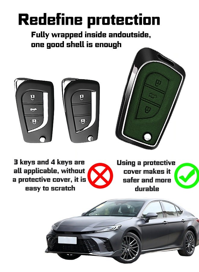 تويوتا Toyota مفتاح السيارة الخاصة 1 : 1 تصميم وتطوير جلد البقر و سبائك الزنك المواد تشكل مظهر أنيق ، ومقاومة التآكل ، ومكافحة السقوط أفضل حماية مفاتيح السيارة الأصلية - Image 5