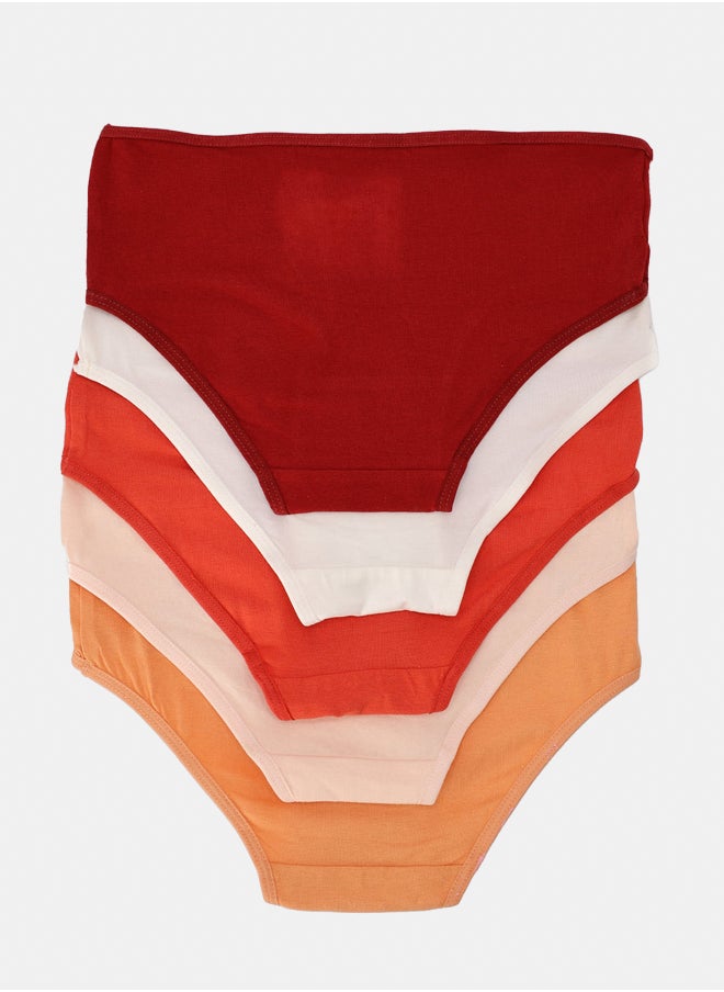 Carina - Pack of 5 Colored Brief Panties - Image 1