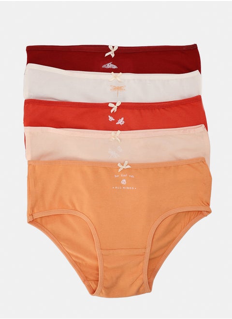 Pack of 5 Colored Brief Panties