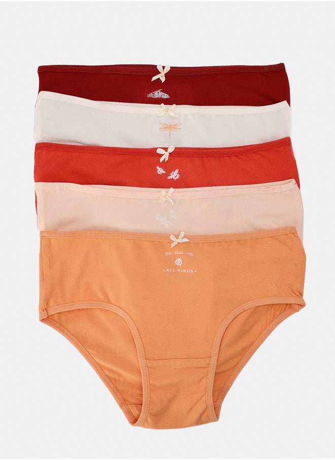 Carina - Pack of 5 Colored Brief Panties - Image 1