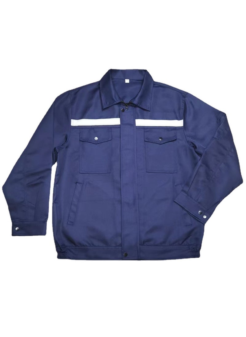 Generic - Long-sleeved reflective strip overalls men's factory workshop workers coat spring and autumn tooling auto repair clothing maintenance building wear-resistant - Image 1