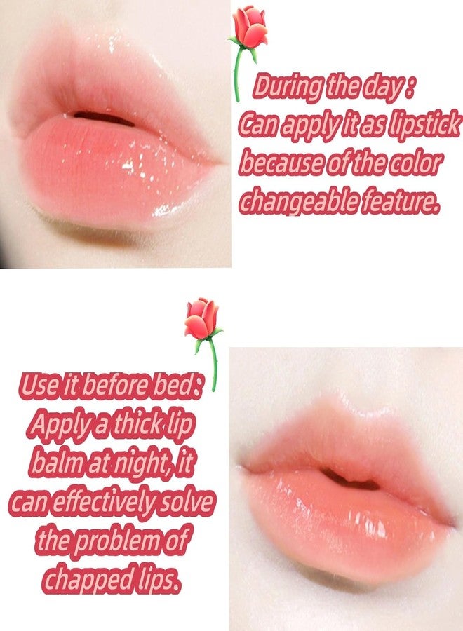 VBA Flower Moisturizing Jelly Magic Temperature Color Changing Lipstick Moisturizing Lip Gloss,Crystal Aloe Vera Nourishing and Moisturizing Lip Blam (PINK FLOWER JELLY) - Image 5