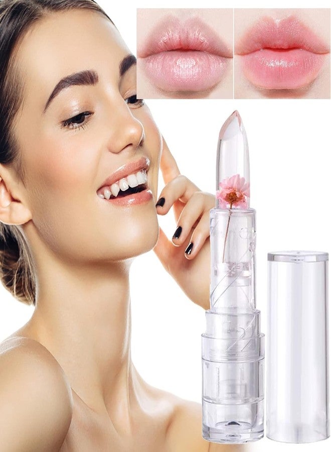 VBA Flower Moisturizing Jelly Magic Temperature Color Changing Lipstick Moisturizing Lip Gloss,Crystal Aloe Vera Nourishing and Moisturizing Lip Blam (PINK FLOWER JELLY) - Image 3