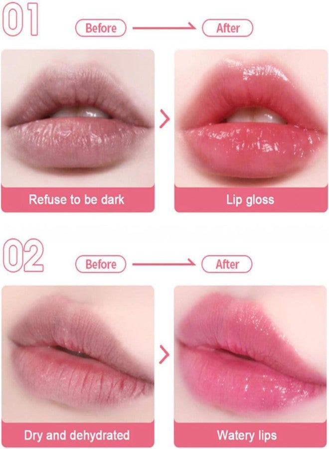 VBA Flower Moisturizing Jelly Magic Temperature Color Changing Lipstick Moisturizing Lip Gloss,Crystal Aloe Vera Nourishing and Moisturizing Lip Blam (PINK FLOWER JELLY) - Image 4