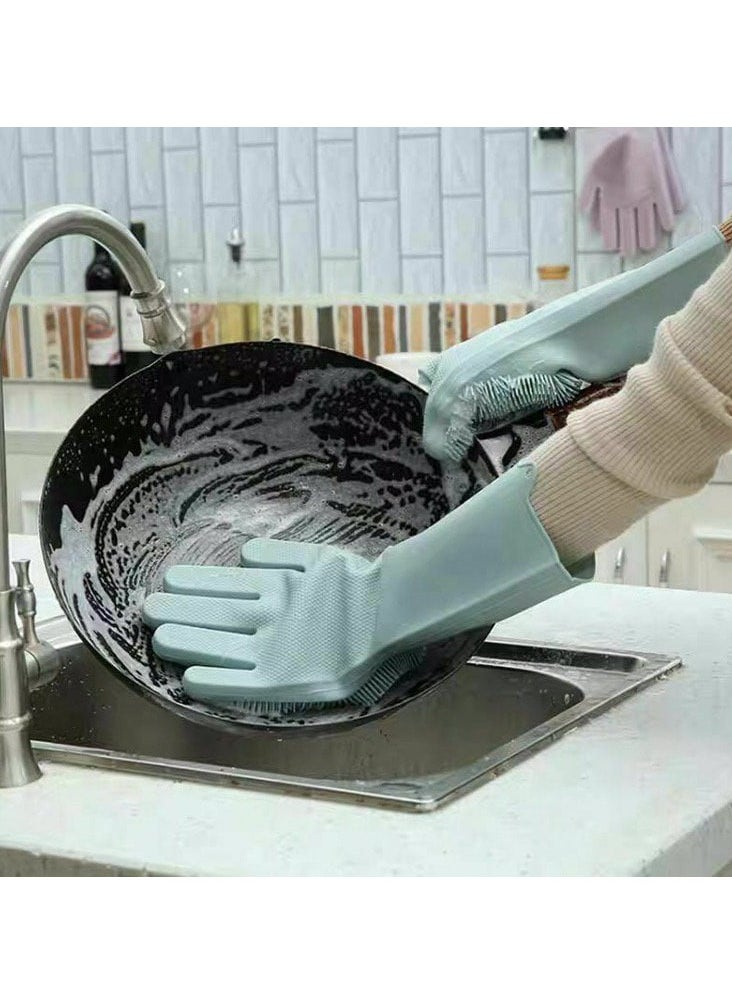 سبيس شوب قفازات غسيل الأطباق السيليكون السحرية مقاس واحد  - Image 3