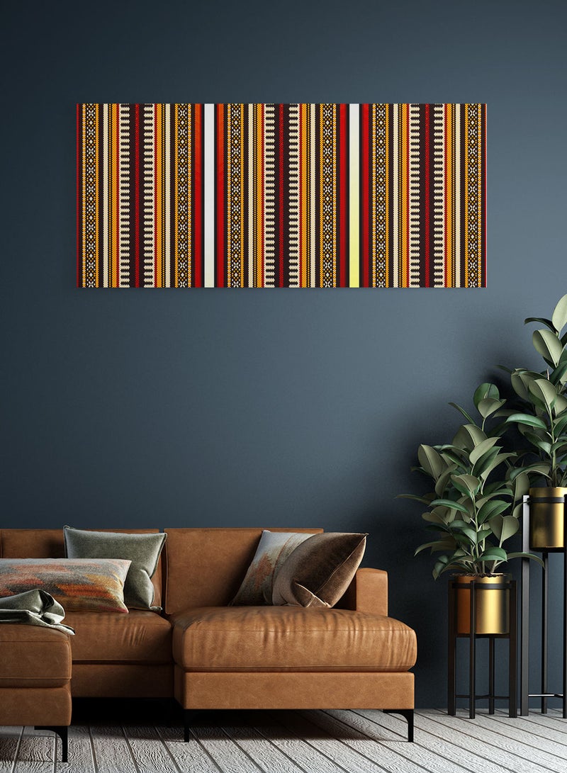 لوحة كانفاس على إطار خشبي بمنظر بانوراما، تصميم سدو عربي مفصل، للمنزل، غرفة المعيشة، المكتب، الديكور - Image 4