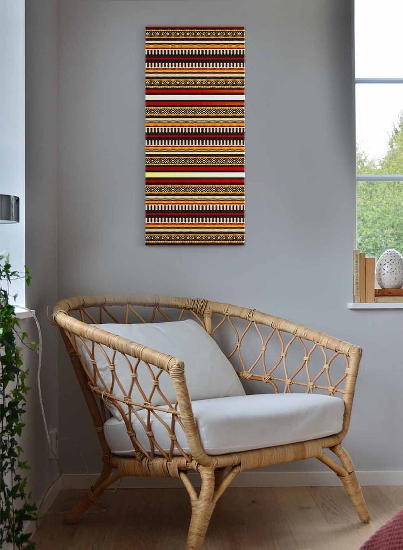 لوحة كانفاس على إطار خشبي بمنظر بانوراما، تصميم سدو عربي مفصل، للمنزل، غرفة المعيشة، المكتب، الديكور - Image 2