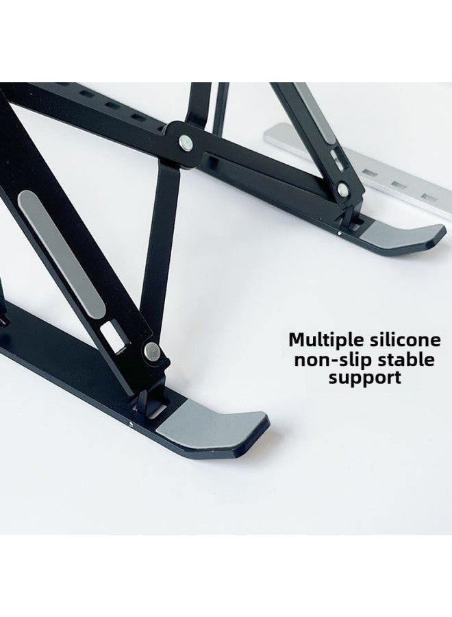 Loquat Notebook Stand Foldable Lifting Portable Base Fan Cooling Bracket Desktop Aluminum Alloy Computer Support-Color:Aluminum Alloy 18inch  - Image 4