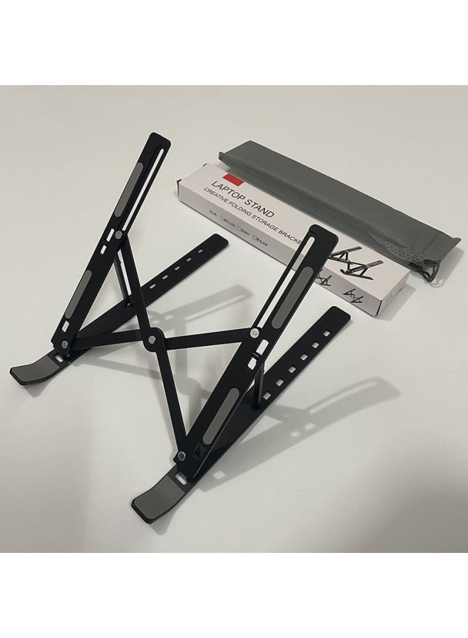 Loquat Notebook Stand Foldable Lifting Portable Base Fan Cooling Bracket Desktop Aluminum Alloy Computer Support-Color:Aluminum Alloy 18inch  - Image 1