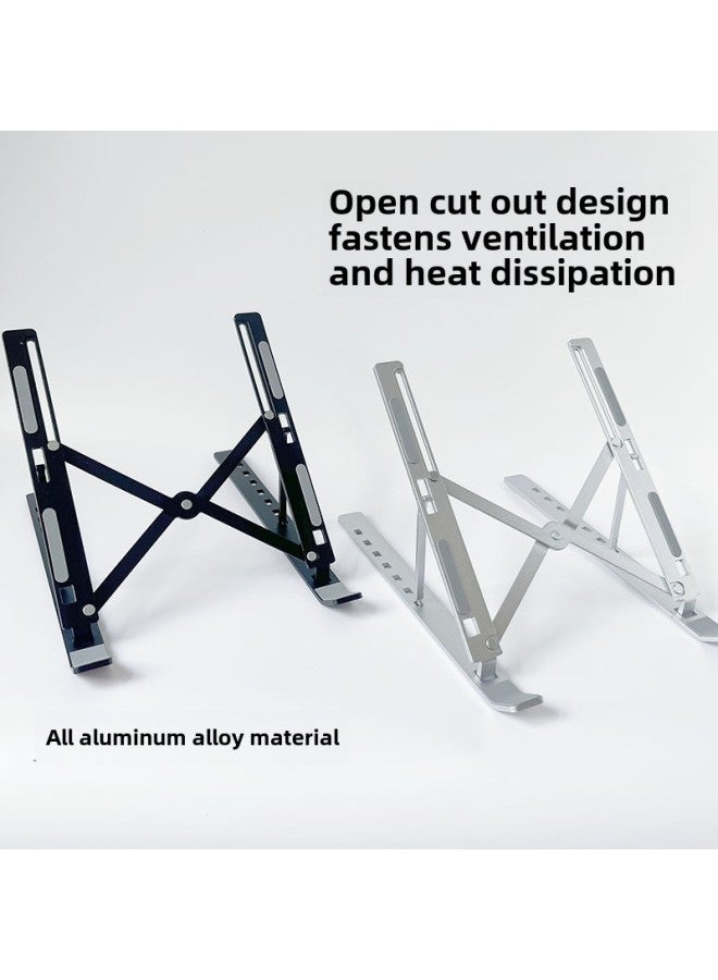 Loquat Notebook Stand Foldable Lifting Portable Base Fan Cooling Bracket Desktop Aluminum Alloy Computer Support-Color:Aluminum Alloy 18inch  - Image 5