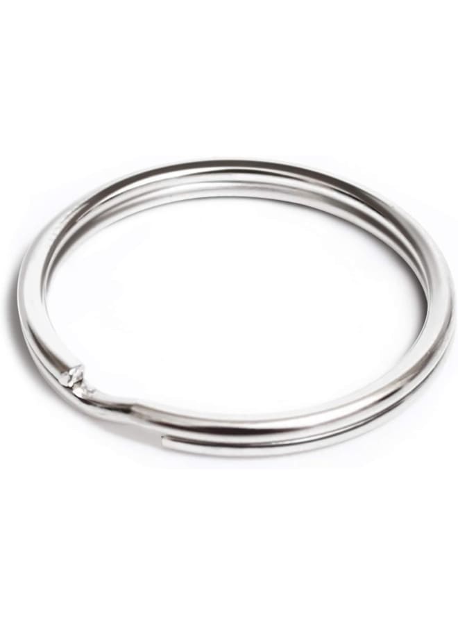 ® 200 قطعة من حلقات المفاتيح مقاس 1 بوصة من الفولاذ المقاوم للصدأ ذات حواف مستديرة منقسمة/حلقات مفاتيح.