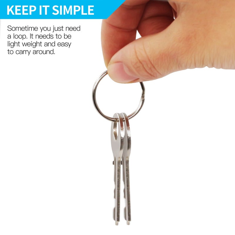 PrudanceÂ® 200 Pcs 1 inch Key Rings Metal Round Edged Split Rings/Key Rings. - Image 4
