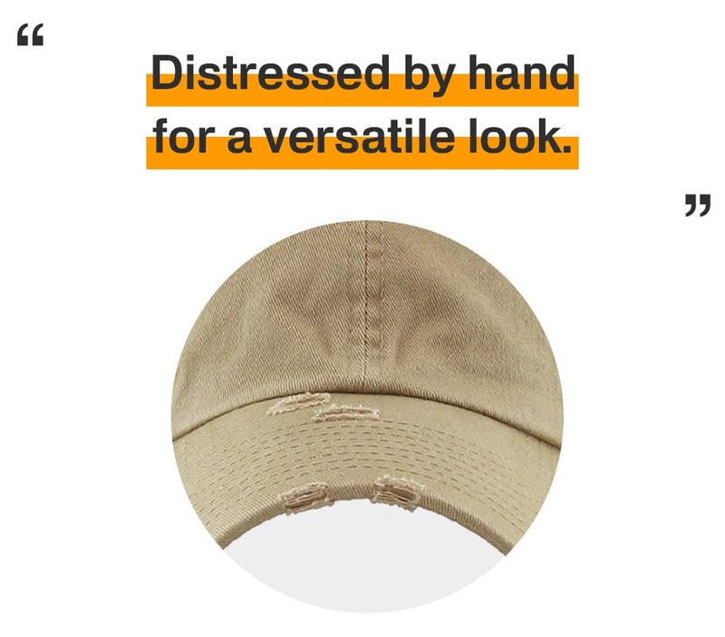 KBETHOS KBE-Vintage KHK Vintage Washed Cotton Baseball Cap, Khaki - Image 5