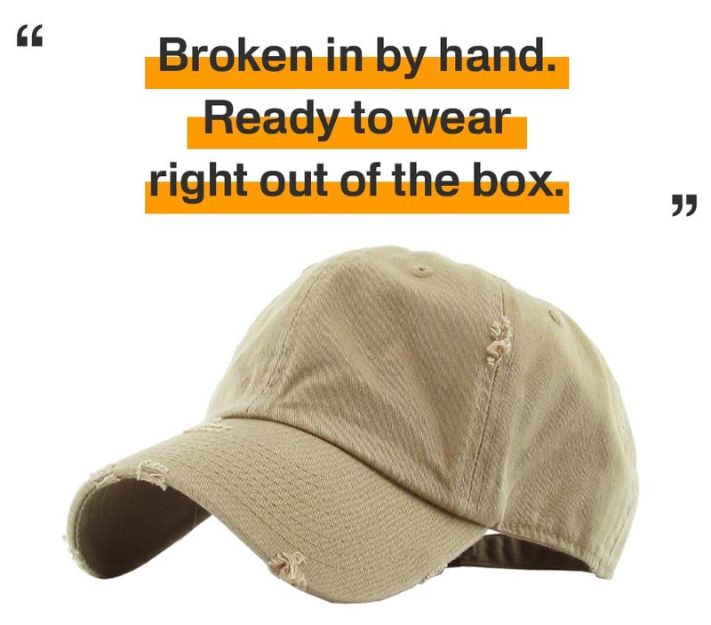KBETHOS KBE-Vintage KHK Vintage Washed Cotton Baseball Cap, Khaki - Image 4