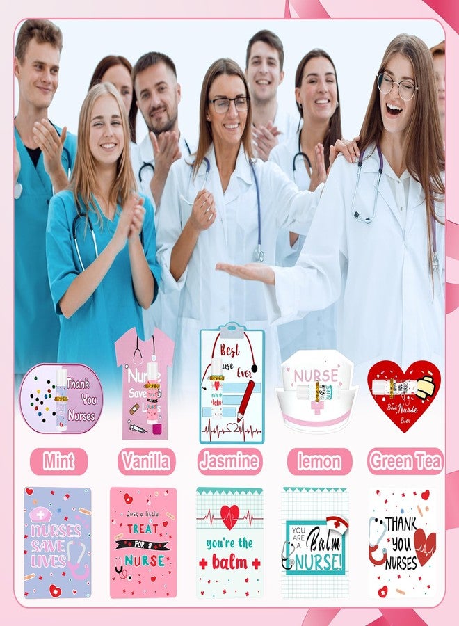 Jiytivity 50 Set/100 Pcs CNA Nurse Appreciation Gifts Bulk Nurse Lip Balm Include 50 Nurse Week Lip Balms 50 Nurse Card and Twist Ties Nurse Appreciation for Nursing Doula Ob Day Patient Access Week Favor - Image 5