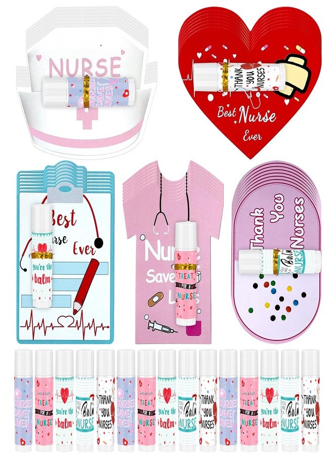 Jiytivity 50 Set/100 Pcs CNA Nurse Appreciation Gifts Bulk Nurse Lip Balm Include 50 Nurse Week Lip Balms 50 Nurse Card and Twist Ties Nurse Appreciation for Nursing Doula Ob Day Patient Access Week Favor - Image 1