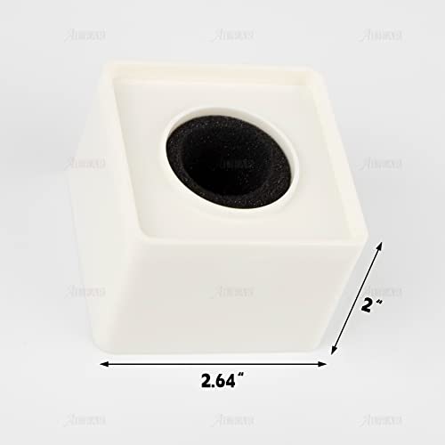 AUEAR, Square White Mic Flag Cube Shaped Microphone Logo DIY Custom for News Interview - Image 2