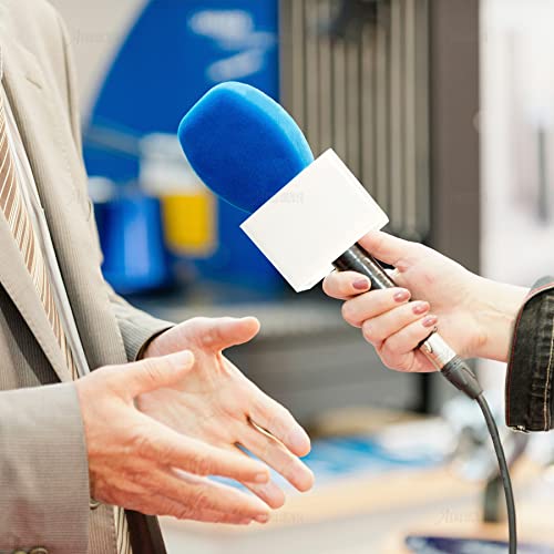 AUEAR, Square White Mic Flag Cube Shaped Microphone Logo DIY Custom for News Interview - Image 4