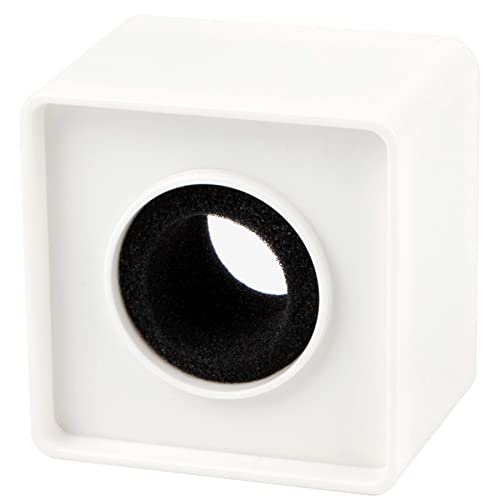 AUEAR, Square White Mic Flag Cube Shaped Microphone Logo DIY Custom for News Interview - Image 1
