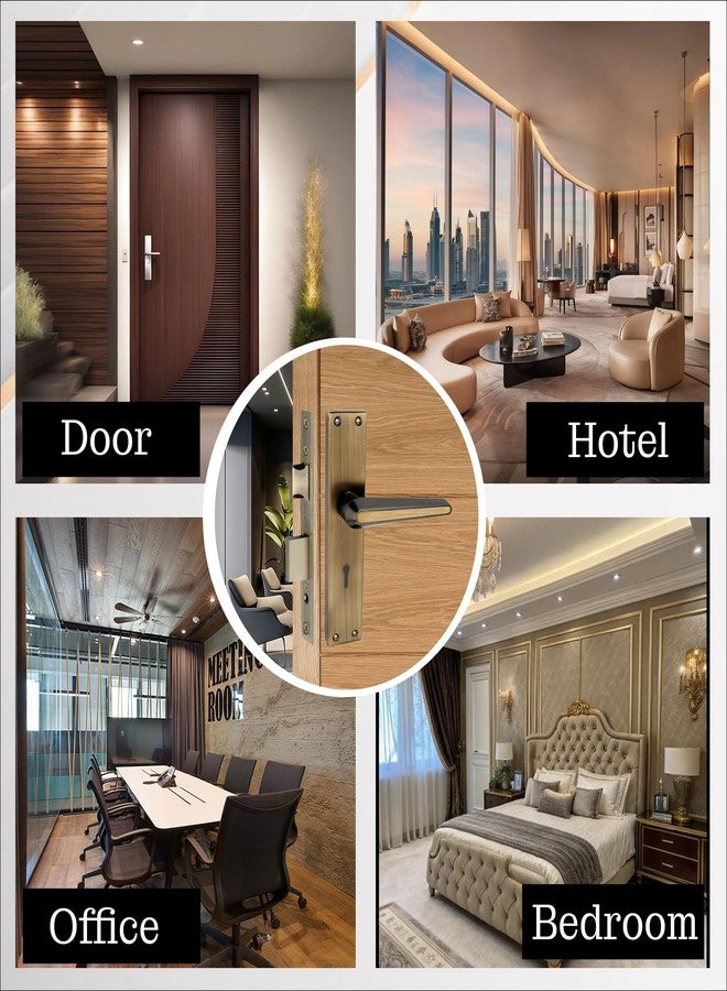 Harrison Door Locks for Main Door, Door Lock for Bedroom, Mortise Door Lock Set, Mortise Door Handle, Door Locks Handlesets with 3 Key | Antique Finish | 30608 | for Office/Hotel/Home - Image 4