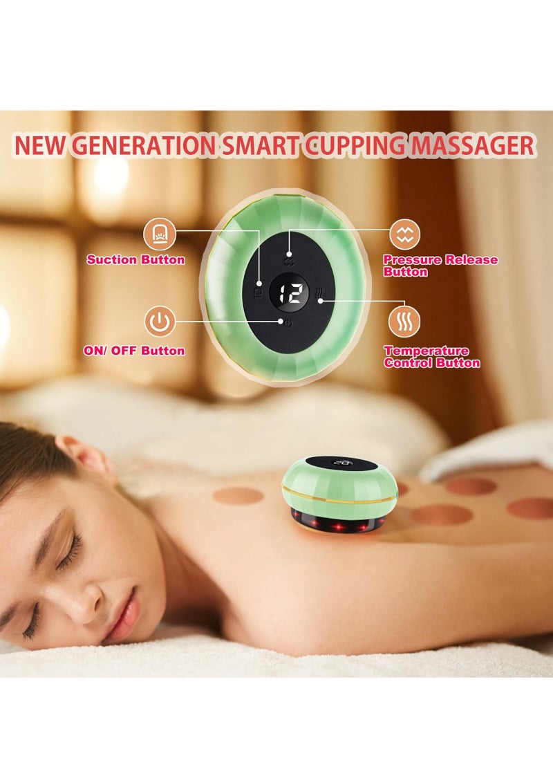Excefore Smart Cupping Therapy Massager Set, Electric Gua Sha Scraping Massage Body Tools with 12 Levels Temperature & Suction, 5 in 1 Massage Cups for Sciatica/Muscle Pain Relief, Cellulite Massager Kit  - Image 5