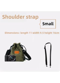Generic Micro Single Protective Cover SLR Sleeve For Nikon Canon For sony Fuji Portable Lens Camera Bag-Color:Green Small [shoulder Strap]]  - Image 1
