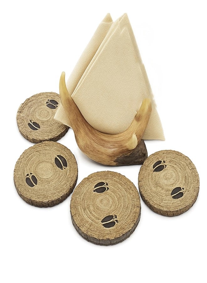 Bellaa 23295 Drink Coasters Set Deer Antler Table Beverage/Phone/Napkin Holder Outdoors Rustic Old West Home Decor Cabin Theme Lodge Mountain Man Cave Art - Image 5