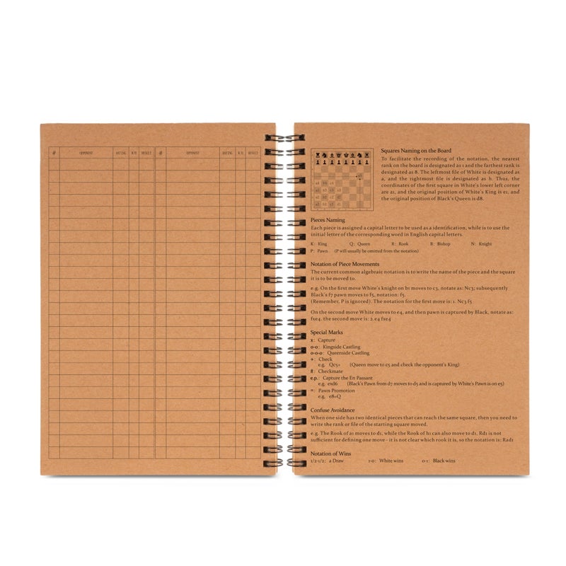 A&A 2 Pack Chess Scorebook, 50 Games Recordable, 100 Moves Per Game, Eye-Protection Chess Scorebook / 5.5 x 8.25 in. - Image 5