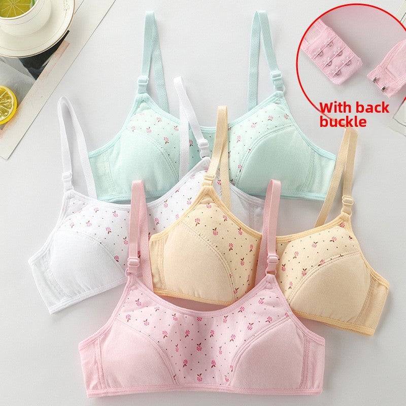 Girls Cotton Tank Top Bra 10-13 Years Pink - Image 3