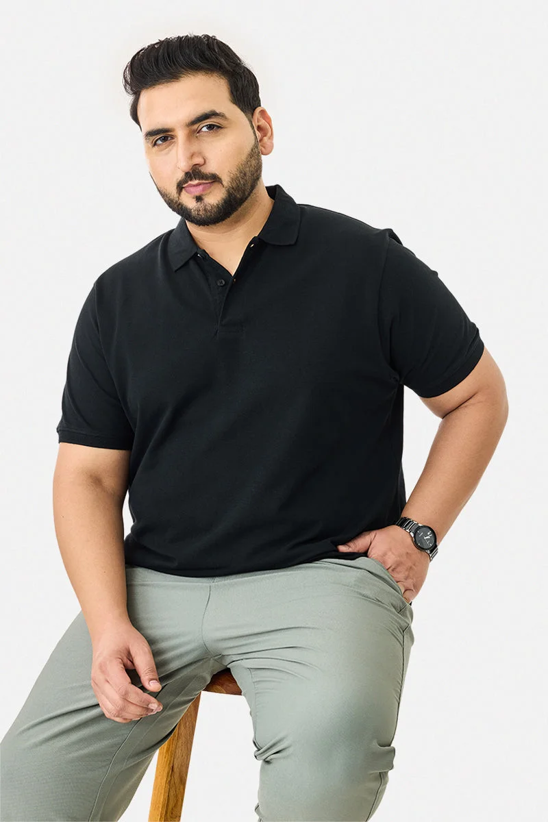 SNITCH Polo 100% Cotton Regular Fit Plus Size T-Shirt