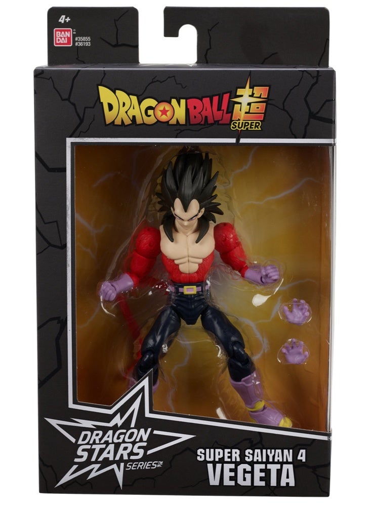 Bandai Dragon Ball Stars Super Saiyan 4 Vegeta 6.5-Inches | Collectible Action Figure | Display Figure | Interchangeable Hands | Perfect Gift for Collectors, Manga & Anime Lovers! - Image 1