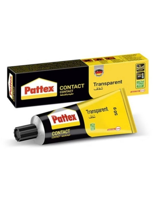 باتكس لاصق باتكس الشفاف 50 جرام - غراء قوي ومرن للخشب والجلد والمطاط والمعادن والحرف اليدوية - رابط شفاف مقاوم للحرارة