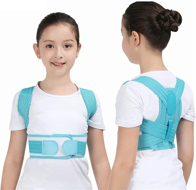 Posture Corrector Adjustable Kids Back Brace Children Upper Back Support Belt Orthopedic Corset Spine Lumbar Brace, Prevent Humpback Back Posture,Pink-Medium,Pink-Medium,Blue-L - Image 2