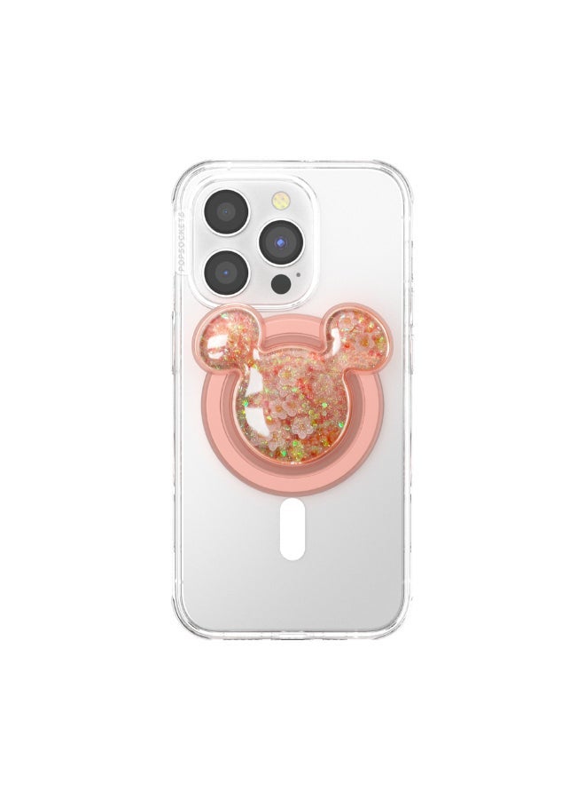 POPSOCKETS مقبض بوب جريب مرخص من ماغسيف | مقبض وهولدر مغناطيسي للهاتف، مغناطيس قوي، لجهاز آيفون 15/14/13/12 وحالات ماغسيف، يشمل حلقة محول للهواتف والحالات غير الماغسيف - مزيج ميكي وديزي - Image 3