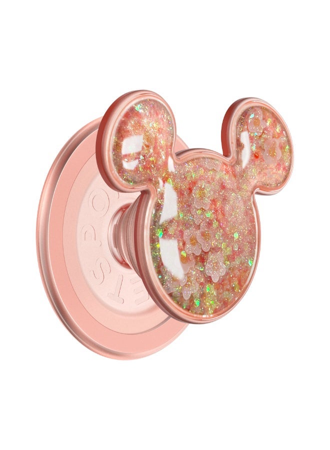 POPSOCKETS مقبض بوب جريب مرخص من ماغسيف | مقبض وهولدر مغناطيسي للهاتف، مغناطيس قوي، لجهاز آيفون 15/14/13/12 وحالات ماغسيف، يشمل حلقة محول للهواتف والحالات غير الماغسيف - مزيج ميكي وديزي - Image 1