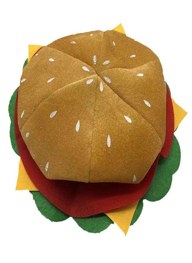 GORBUS Unique Headgear Cartoon Unique Cheeseburgers Shaped Headgear Fast Food Hamburger Caps Photo Props For Carnivals Cosplay - Image 1