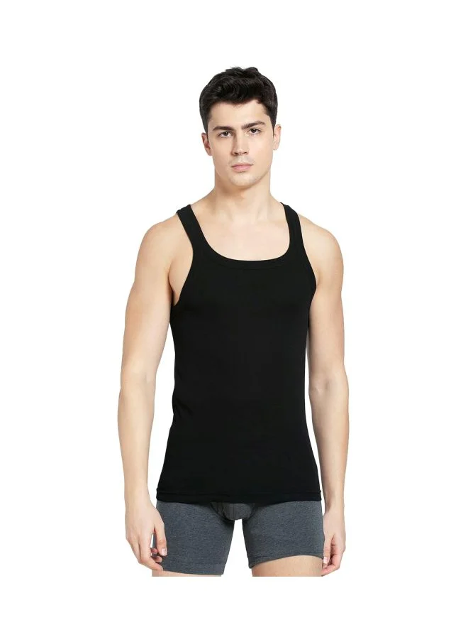 JOCKEY Jockey US26 Men Super Combed Cotton Rib Square Neckline Gym Vest