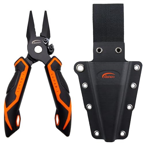 danco Lunar 65 Stainless Steel Fishing Pliers with Custom Molded Sheath and Tungsetn Carbinde Side Cutters Fishing Tools Freshwater and Saltwater Fishing Pliers - Image 1