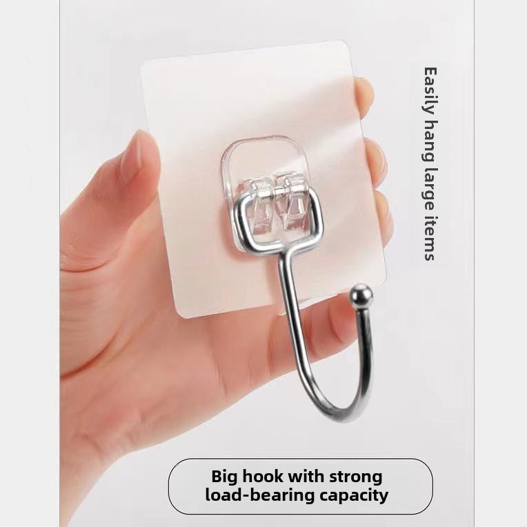Clear Adhesive Wall Hooks for Kitchen Bath Large hook 7*7 transparent