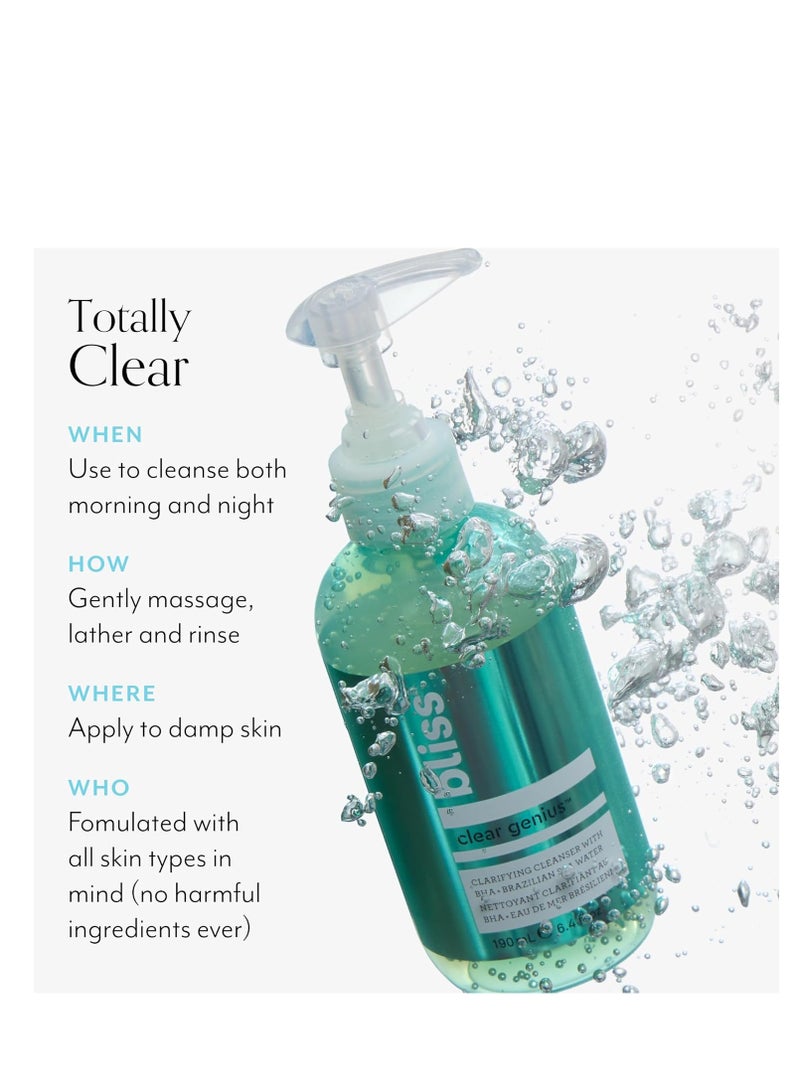 BLISS Clear Genius Clarifying Gel Cleanser | Non-Irritating | Clean | Cruelty-Free | Paraben Free | Vegan | 6.4 oz - Image 4