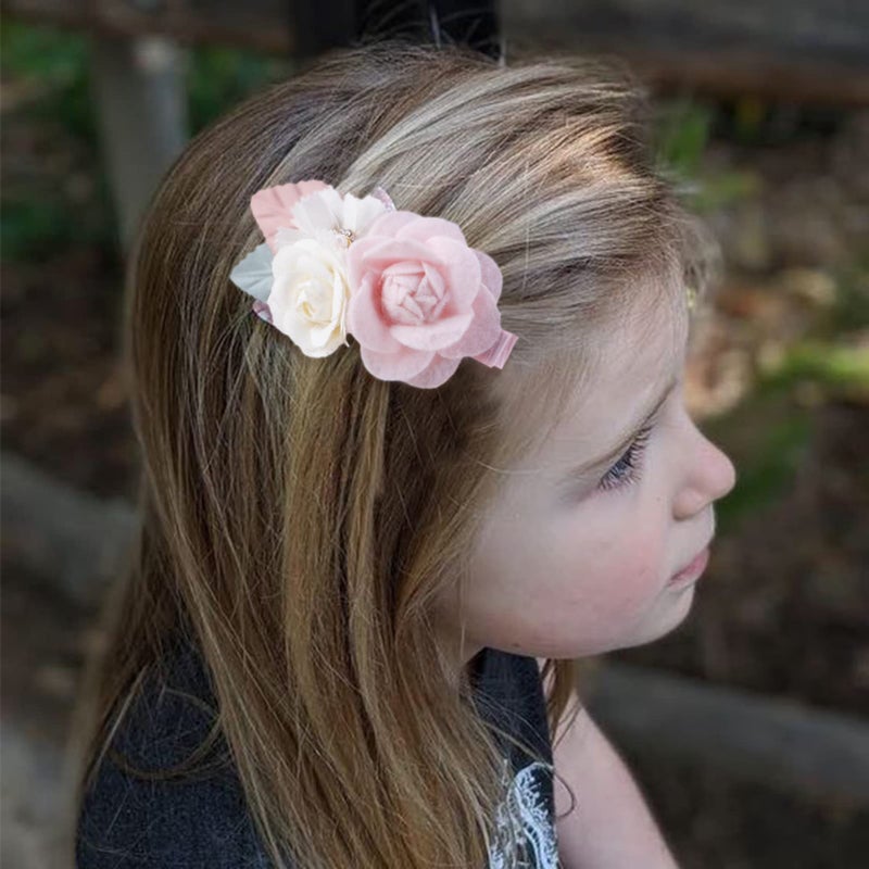 BFNAAgirl Flower Hair Clip BFNAAgirl Baby Girl Hair Bows Hair Accessories Alligator Clips for Infants Toddlers Gift (one size, flower8059) - Image 4
